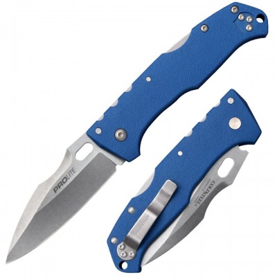 Нож складной Cold Steel Pro Lite Sport, Drop Point Blade, Blue GRN Handles