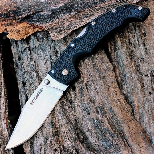 Нож складной Cold Steel Voyager Large, Clip Point CTS-BD1 Stonewashed Blade