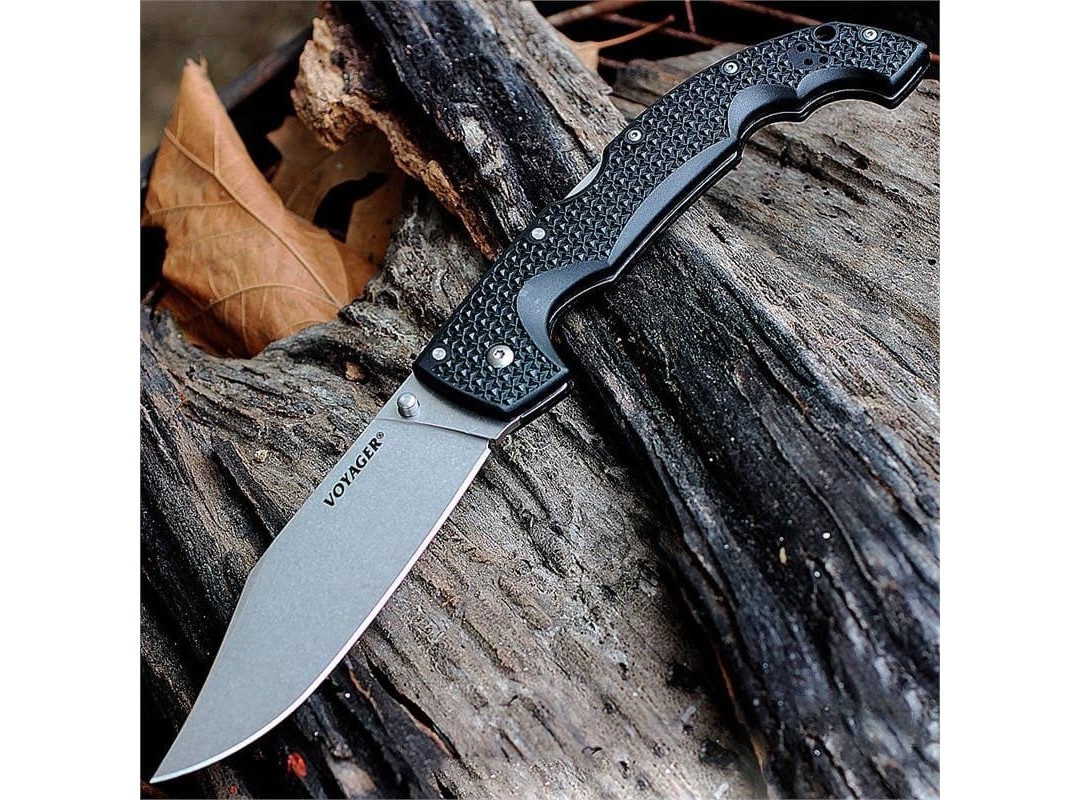 Cold Steel Voyager XL Clip Point CTS BD1 Stonewashed Blade spbknife