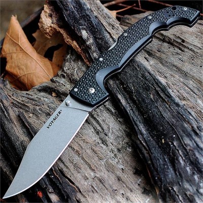Нож складной Cold Steel Voyager XL, Clip Point CTS BD1 Stonewashed Blade