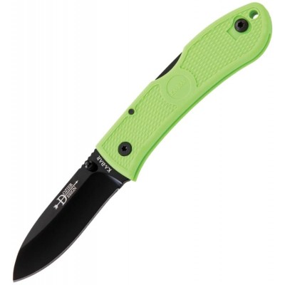 Нож складной Ka-Bar Dozier Folding Hunter, Black Blade, Zombie Green Handle