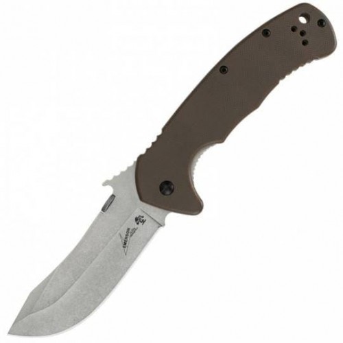 Нож складной Kershaw 6031 Emerson CQC-11K, Stonewashed Skinner Blade, Brown G10 Handles