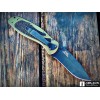Нож складной Kershaw Blur, Black Blade, Olive Drab Aluminum Handles