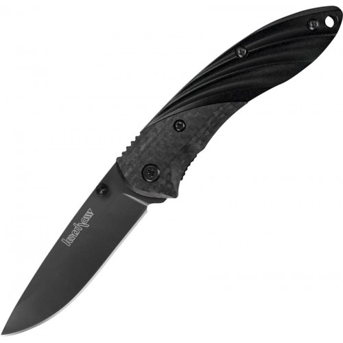 Нож складной Kershaw Kurai, Carbon Fiber Trim, Black Blade