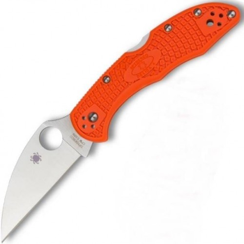 Нож складной Spyderco Delica 4,  Wharncliffe CPM-S30V Blade, Orange FRN Handle