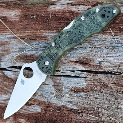 Нож складной Spyderco Delica 4, Zome Green FRN Handle