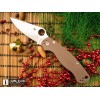 Нож складной Spyderco Para-Military 2, S35 Blade, Dark Earth Brown Handle