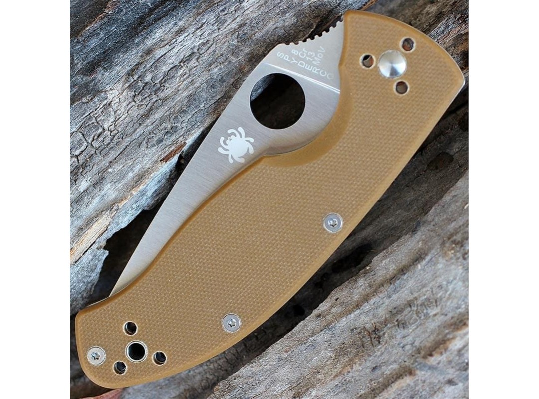 Нож складной Spyderco Tenacious, Brown G-10 Handle.