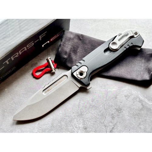 Нож складной N.C. Custom ULTRAS-F, Stonewash Blade, Black Handle