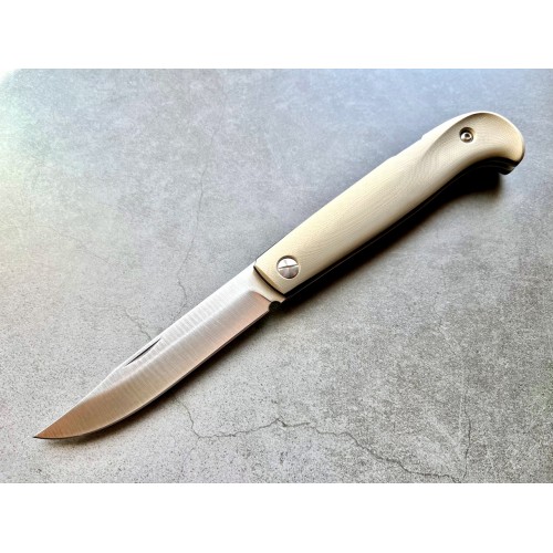 Нож складной N.C. Custom Finn Track, White G10 Handle