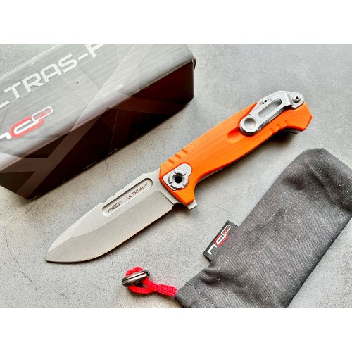 Нож складной N.C. Custom NCC200-SW/OR Ultras-F StoneWash Blade, Orange Handle