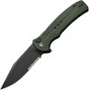 Нож складной Civivi C20038E-4 Cogent, Black Stonewashed 14C28N Part Serrated Blade, Green Micarta Handle