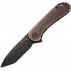 Нож складной Civivi C907T-B Elementum, Black Stonewashed D2 Tanto Blade, Rubbed Copper Handle