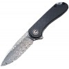 Нож складной Civivi C907DS Damascus Blade, Twill Carbon Fiber Handle