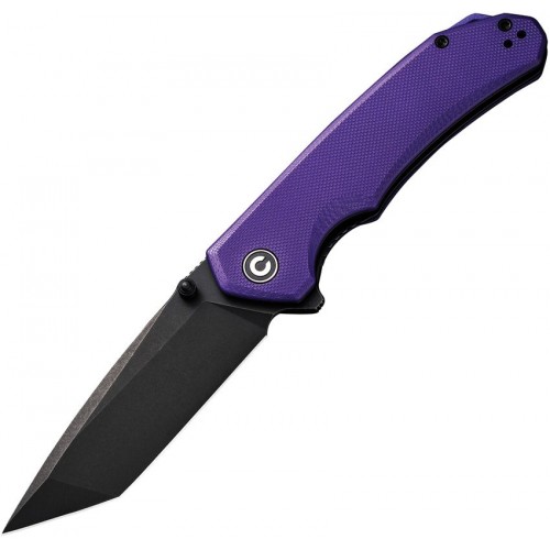 Нож складной Civivi C2023D Brazen, Black Stonewashed Tanto D2 Blade, Purple G10 Handle