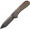 Нож складной Civivi C907T-A Elementum, Black Stonewashed Tanto D2 Blade, Brass Handle