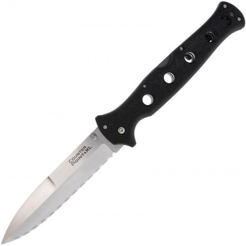 Нож складной Cold Steel CS10AAS Counter Point XL, AUS10 Serrated Blade